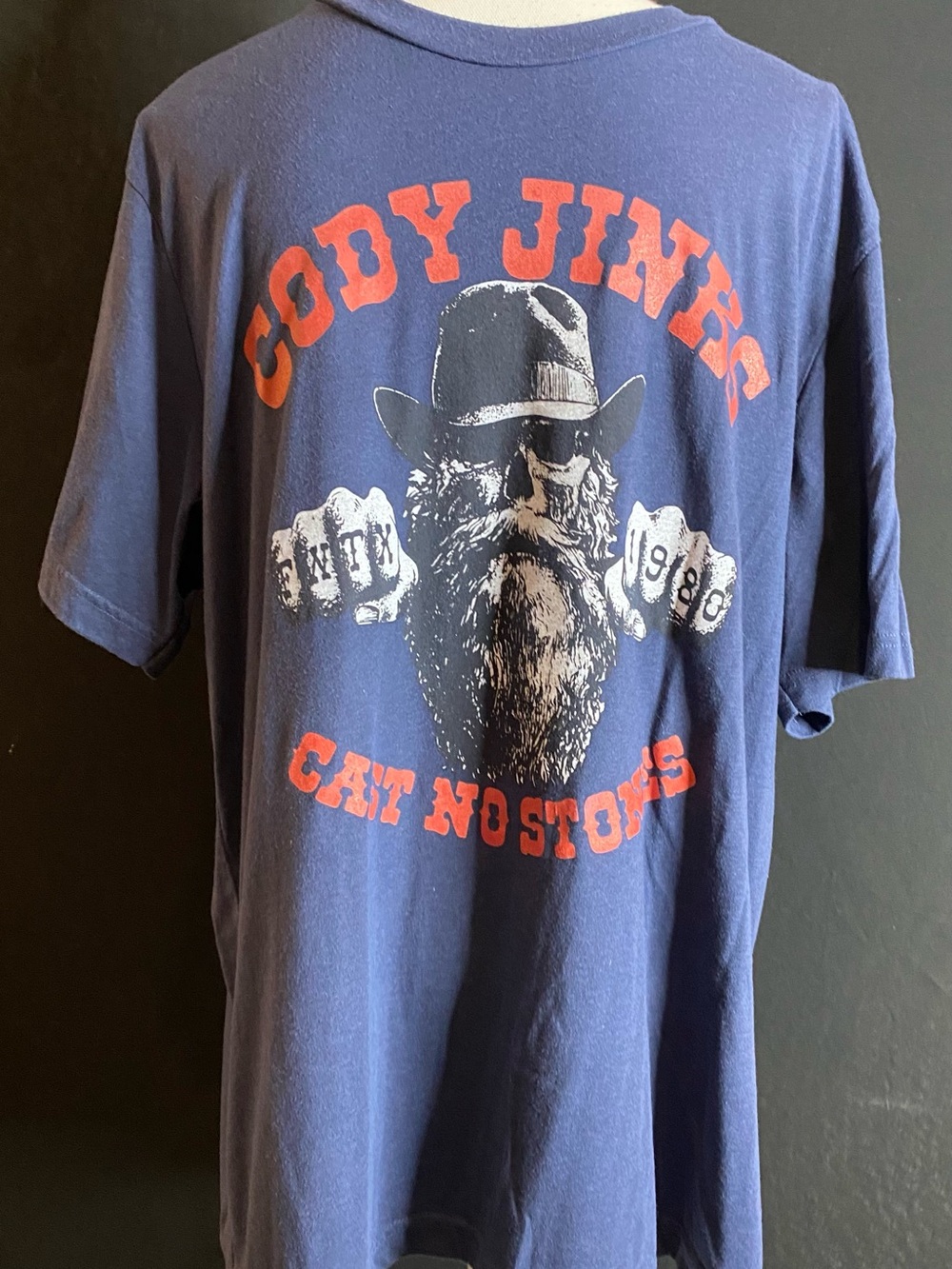Navy Graphic Tee Cody Jinks- 'Can't No Stones'